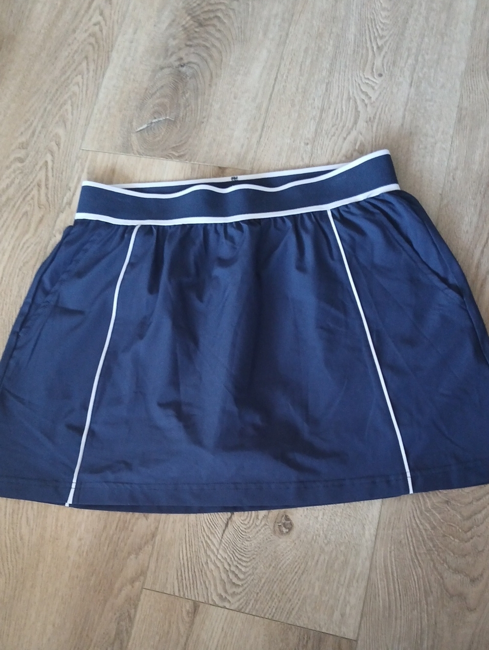 90 Degree By Reflex Navy Skater Skirt Skort Large Tennis Running Athletic